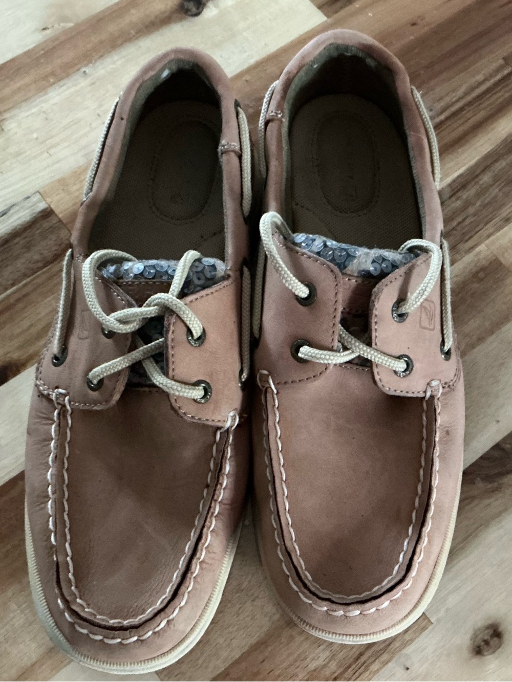 Sperry Tan Lace-Up Women's Boat Sneakers